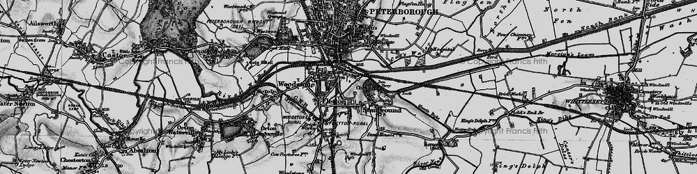 Old map of New Fletton in 1898