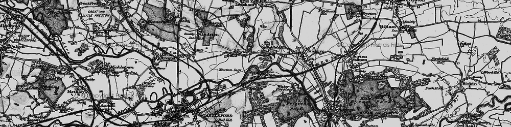 Old map of New Fryston in 1896