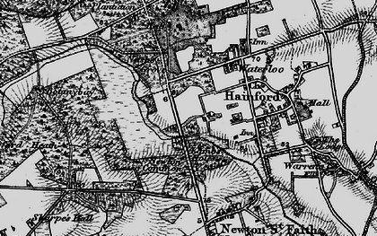 Old map of New Hainford in 1898