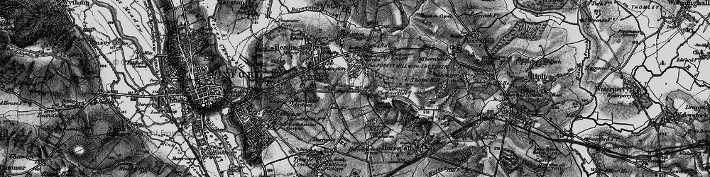 Old map of Shotover Hill in 1895