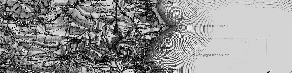 Old map of New Hedges in 1898
