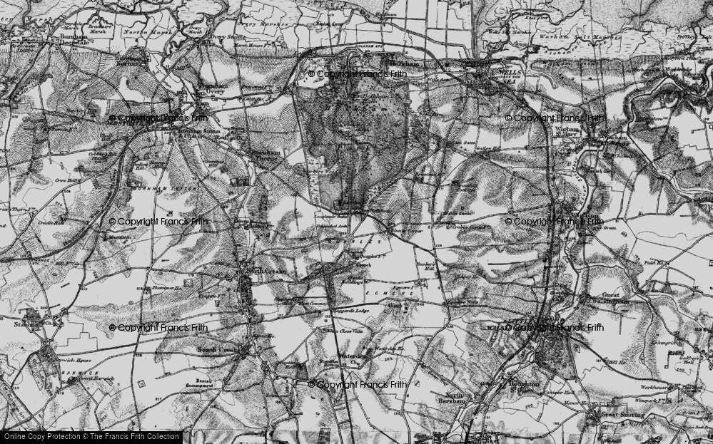 Old Map of Historic Map covering Branthill Cotts in 1898