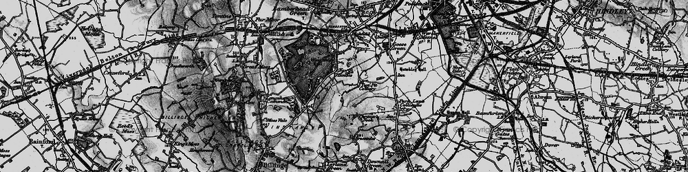 Old map of New Houses in 1896