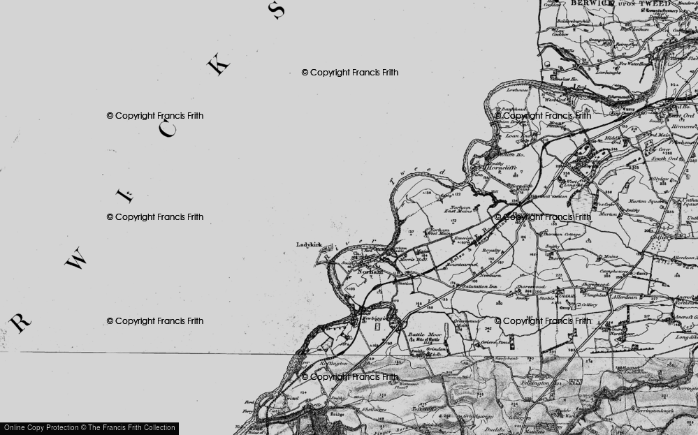 Old Map of New Ladykirk, 1897 in 1897