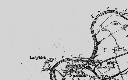 Old map of New Ladykirk in 1897
