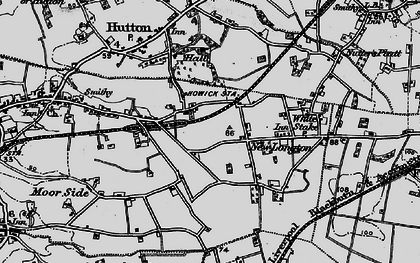 Old map of New Longton in 1896