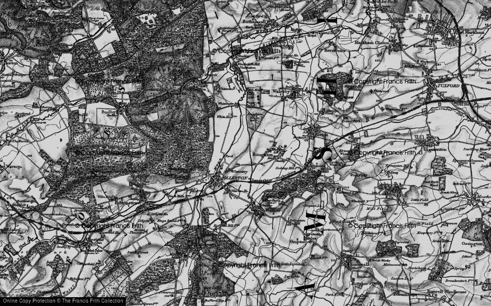 Old Map of Historic Map covering Boughton Brake in 1899