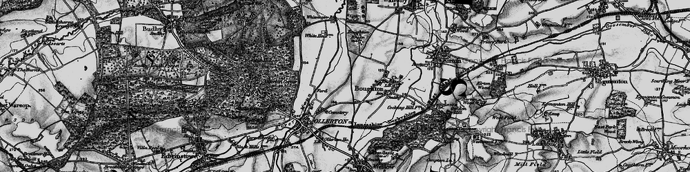 Old map of Boughton Brake in 1899
