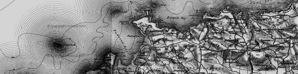 Old map of Trenant in 1895