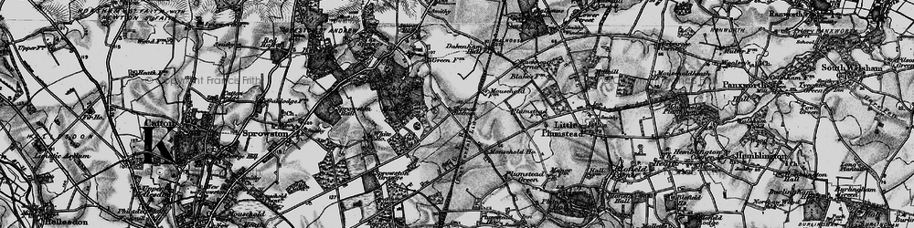 Old map of New Rackheath in 1898
