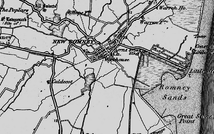 Old map of New Romney in 1895