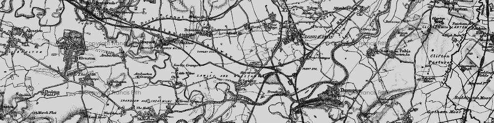 Old map of New Sawley in 1895