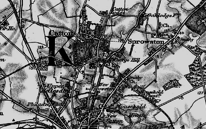 Old map of New Sprowston in 1898