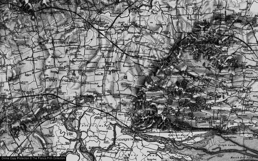 Old Map of New Thundersley, 1896 in 1896