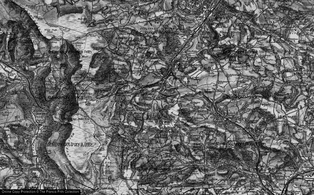 Old Map of New Totley, 1896 in 1896