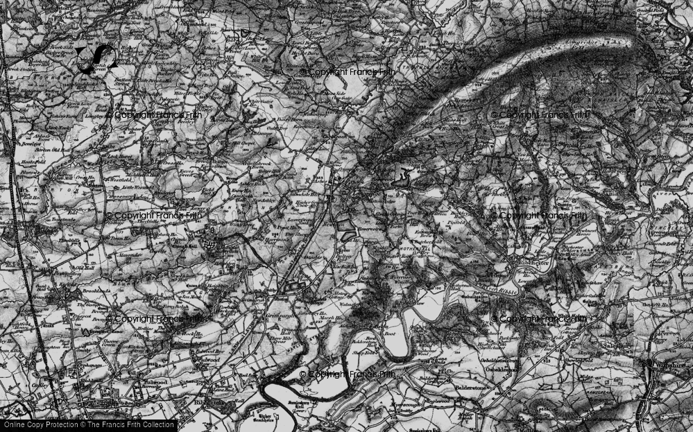 Old Map of Historic Map covering Alston Resrs in 1896