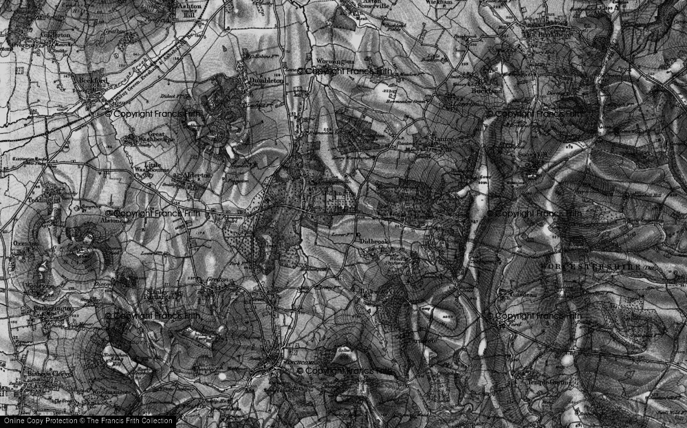 Old Map of Historic Map covering Gloucestershire Warwickshire Railway in 1896