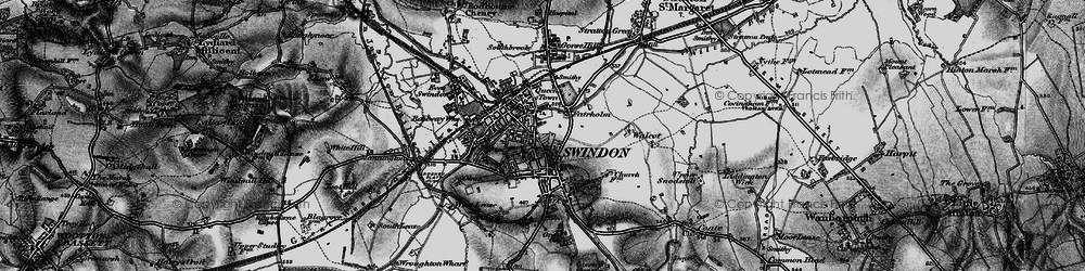Old map of New Town in 1898