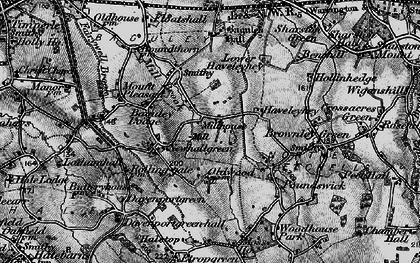Old map of Newall Green in 1896