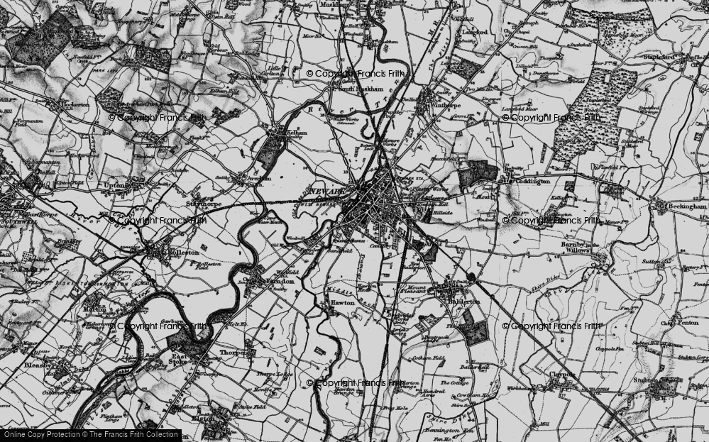 Old Map of Newark-on-Trent, 1899 in 1899