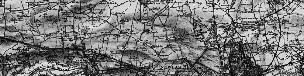 Old map of Newbiggin Hall Estate in 1897