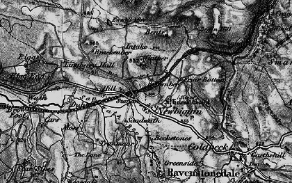 Old map of Newbiggin-on-Lune in 1897