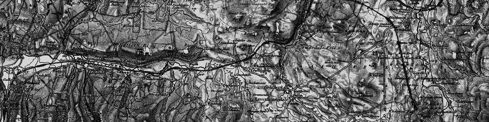 Old map of Newbiggin-on-Lune in 1897