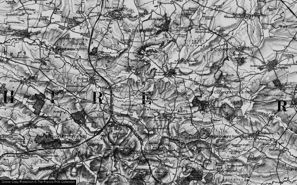 Old Map of Newbold, 1899 in 1899