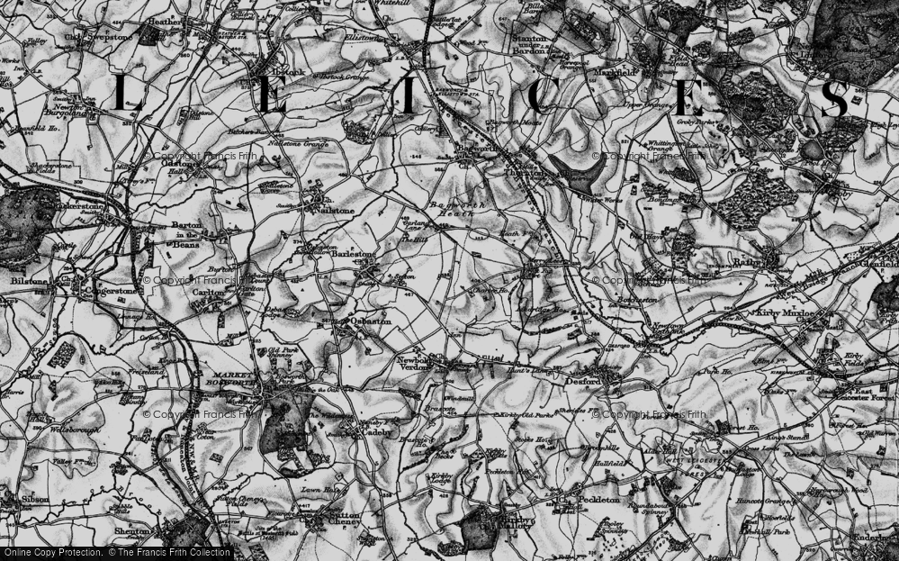 Old Map of Newbold Heath, 1899 in 1899