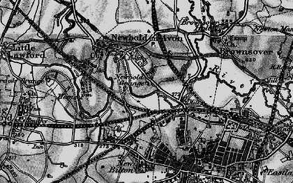 Old map of Newbold on Avon in 1898