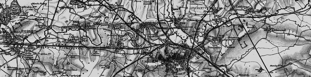 Old map of Newbold on Avon in 1898