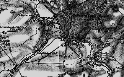 Old map of Newbold-on-Stour in 1898