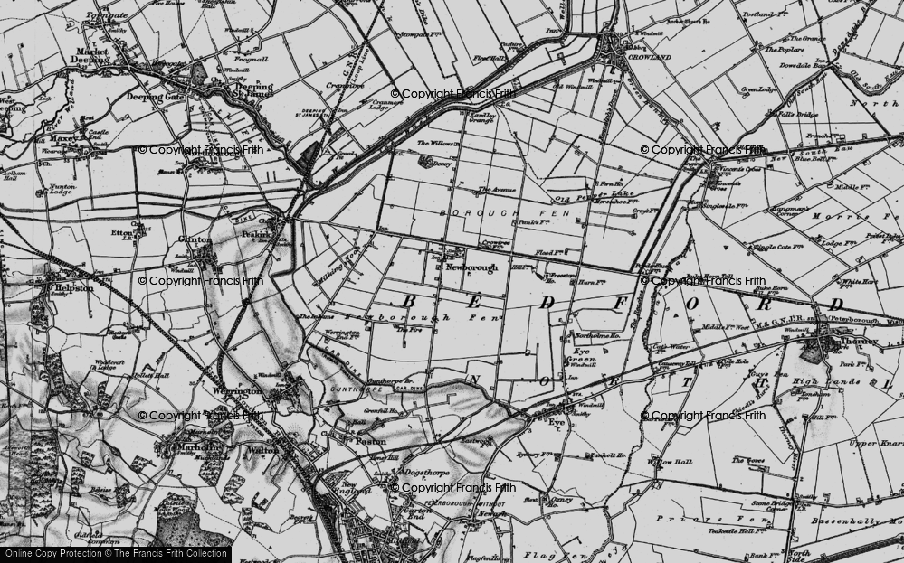 Old Map of Historic Map covering Milking Nook in 1898