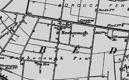 Old map of Newborough in 1898