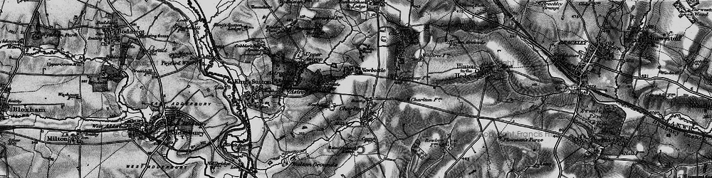 Old map of Newbottle in 1896