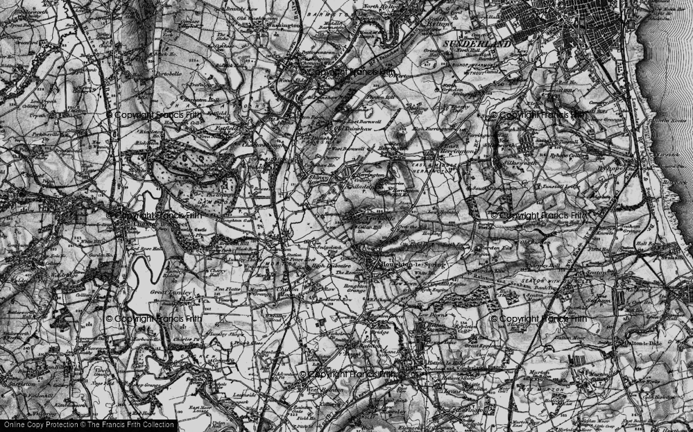 Old Map of Newbottle, 1898 in 1898