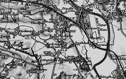 Old map of Newbridge Green in 1898