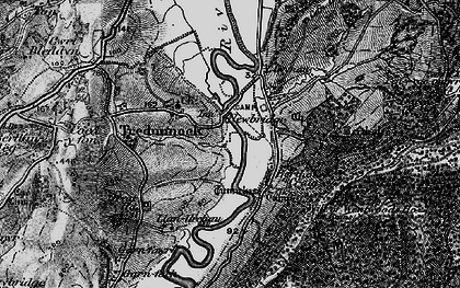 Old map of Newbridge on Usk in 1897