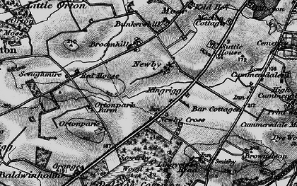 Old map of Newby Cross in 1897