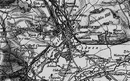 Old map of Ogmore River in 1897