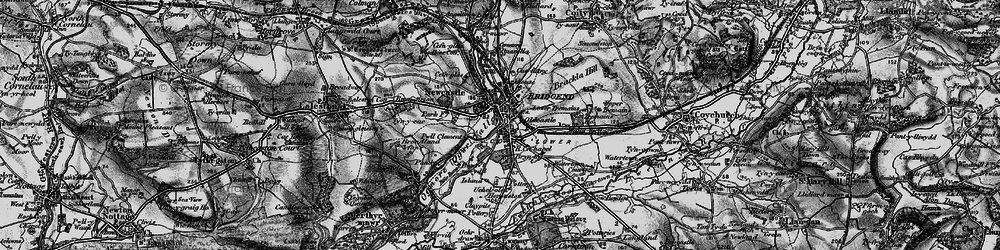 Old map of Ogmore River in 1897