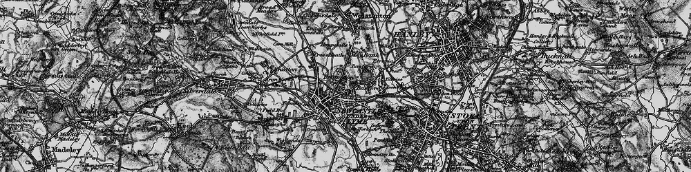 Old map of Newcastle-under-Lyme in 1897