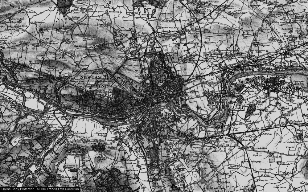 Old Map of Newcastle upon Tyne, 1898 in 1898