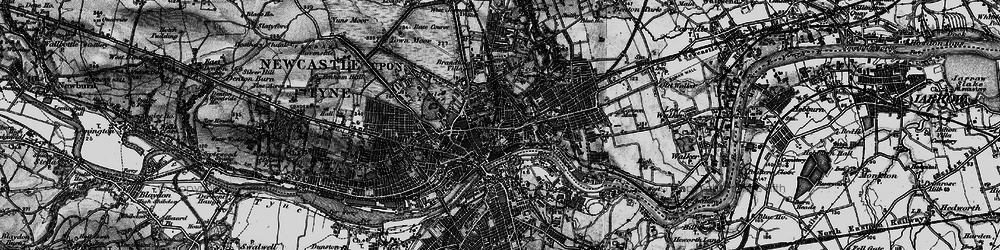 Old map of Newcastle upon Tyne in 1898