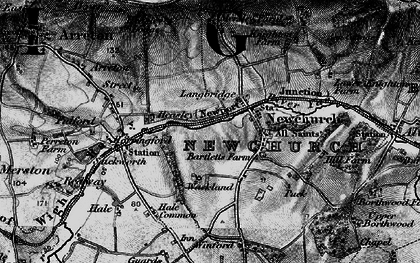 Old map of Langbridge in 1895