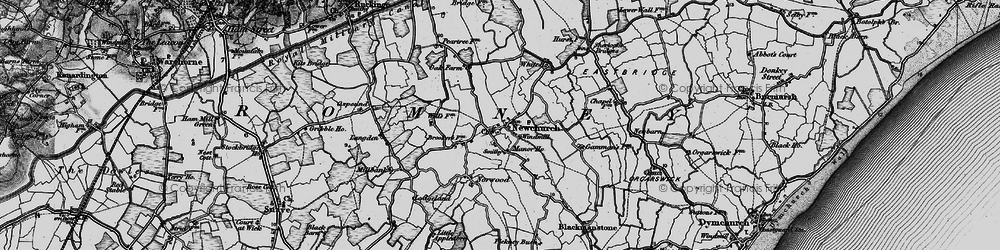 Old map of Romney Marsh in 1895