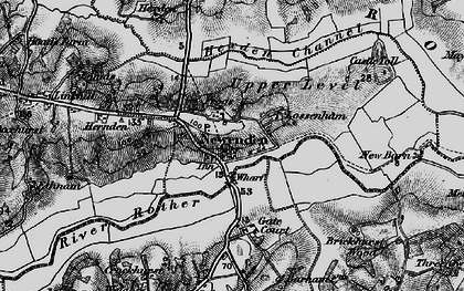 Old map of Newenden in 1895