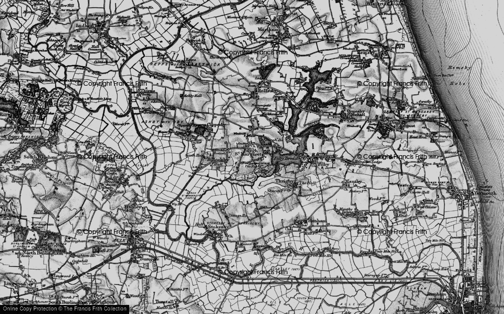 Old Map of Newgate Corner, 1898 in 1898