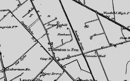 Old map of Newham in 1898