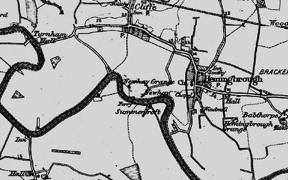 Old map of Newhay in 1895